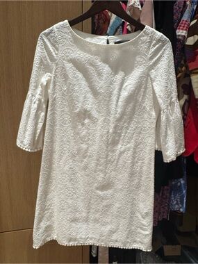 Jessica Howard White Eyelet Lace Mini Dress